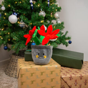 ANCOL Henrietta Poinsettia Christmas Dog Toy